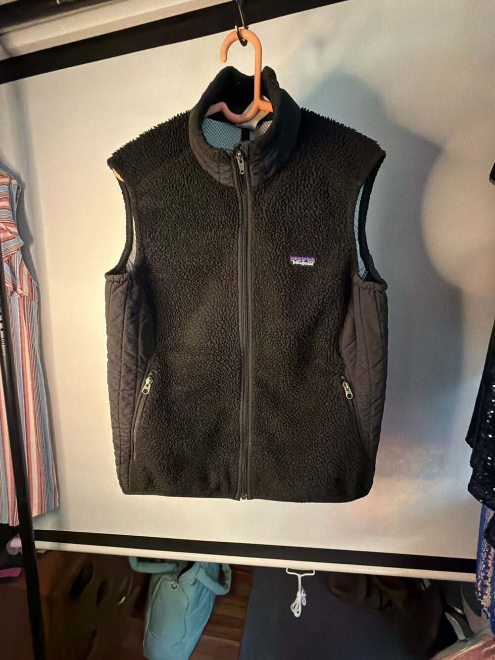 Patagonia Women's Retro-X Deep Pile Fleece Full Zip Vest Black